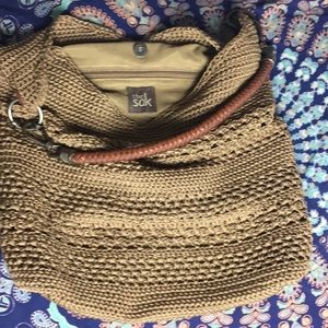The Sak Hobo Bag with leather woven strap